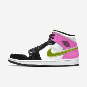 Basket Nike Air Jordan 1 Mid SE Blanche 2530-846 White/Active Fuchsia/Black/Cyber Homme | YYM-32716341